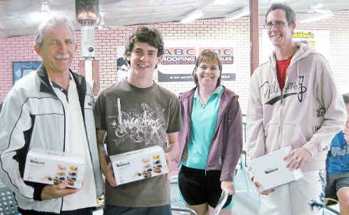WEDNESDAY WINNERS: Jeff Iddles, Brendan Ramstadius, Elise Moriz and Aaron Grantham. WEDNESDAY WINNERS: Jeff Iddles, Brendan Ramstadius, Elise Moriz and Aaron Grantham.